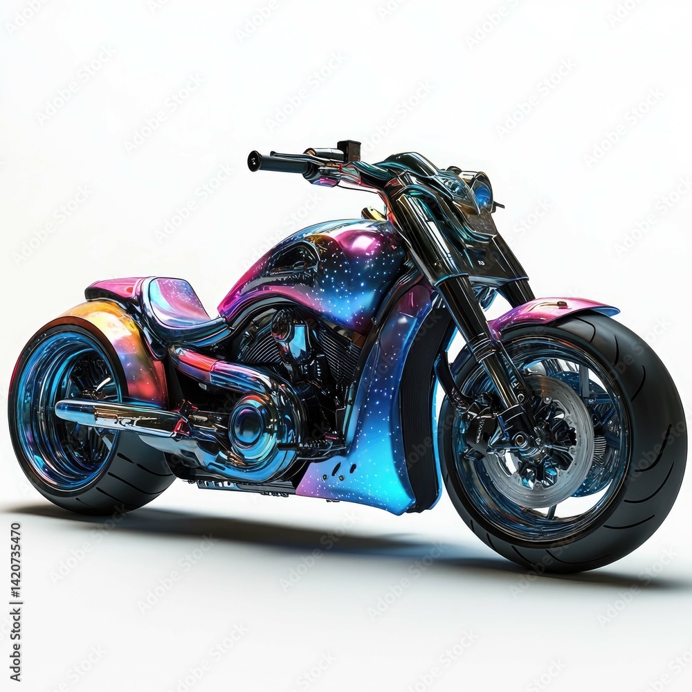 Cosmic Chrome Chopper: A Galactic Motorcycle Ride Cosmic Chrome Chopper: A Galactic Motorcycle Ride