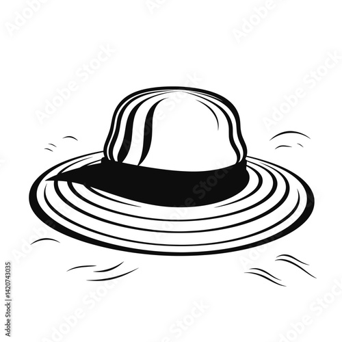 Stylish Beach Hats and Headwear Vector Set