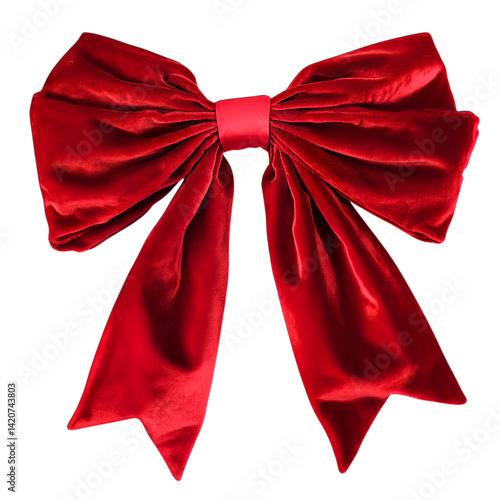 red bow isolated on white