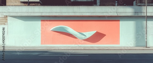 Obraz na płótnie Urban Minimalist Art: A Pastel Dream on Concrete w salonie
