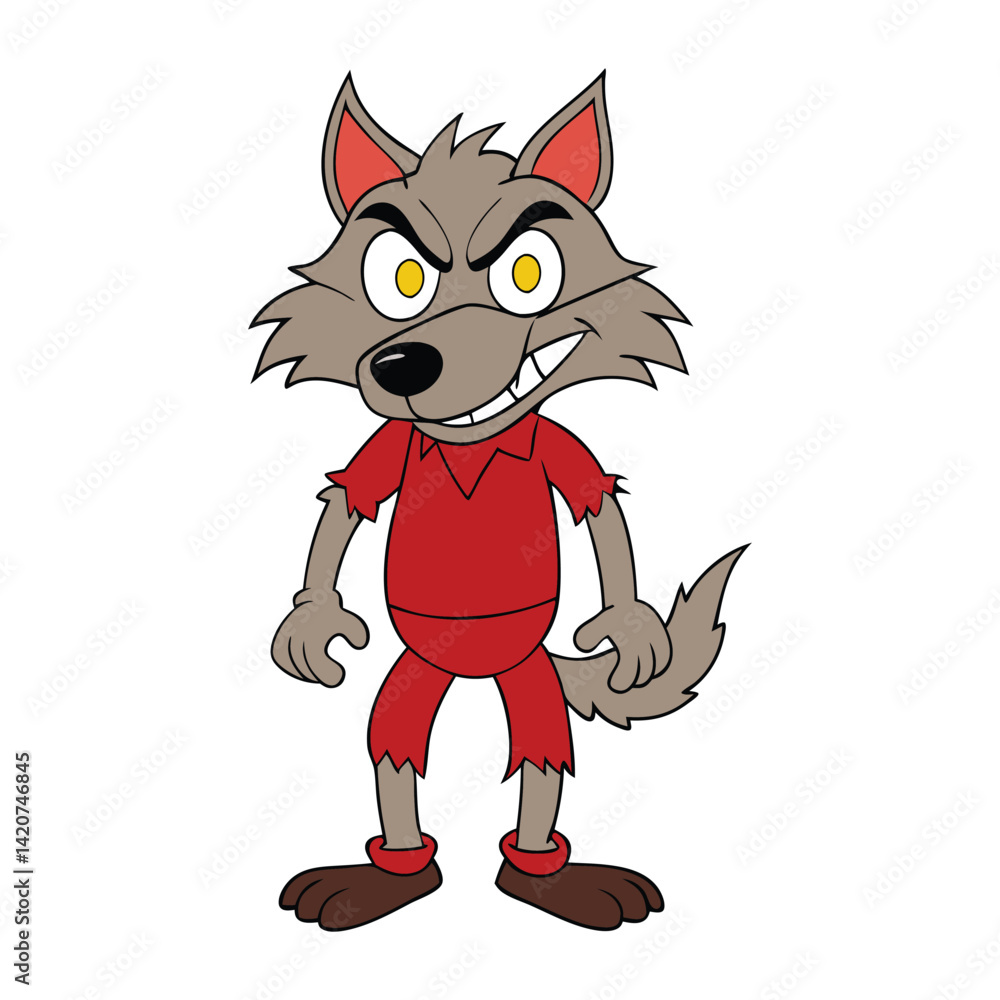 The Big Bad Wolf cartoon features a sneaky, clever wolf with a sly grin, known for plotting tricks, blowing down houses, and chasing little pigs in classic tales. The Big Bad Wolf cartoon features a sneaky, clever wolf with a sly grin, known for plotting tricks, blowing down houses, and chasing little pigs in classic tales.