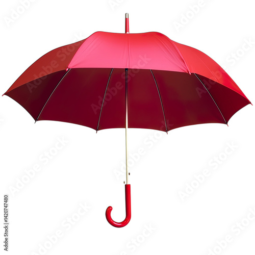 red umbrella isolated on white background