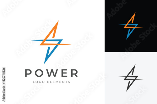 Abstract letter s electrical identity logo. thunderbolt flash energy vector logo icon design for power lightning symbol, graphic illustration