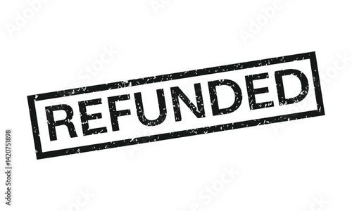 Refunded red grunge stamp vector