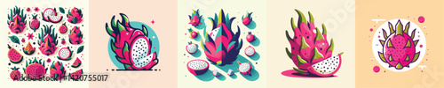 a dragon fruit vector
