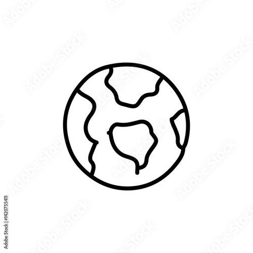 vector illustration of recycle theme element with one line style	

