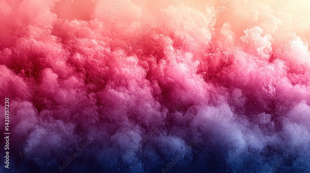 Fototapeta premium Colorful abstract cloud formation with gradient hues of pink, purple, and blue
