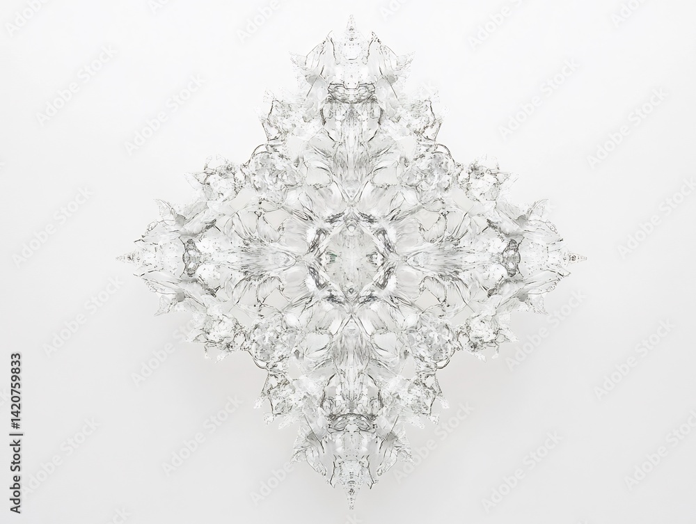clean white background with single glowing virus structure, highly clean white background with single glowing virus structure, highly