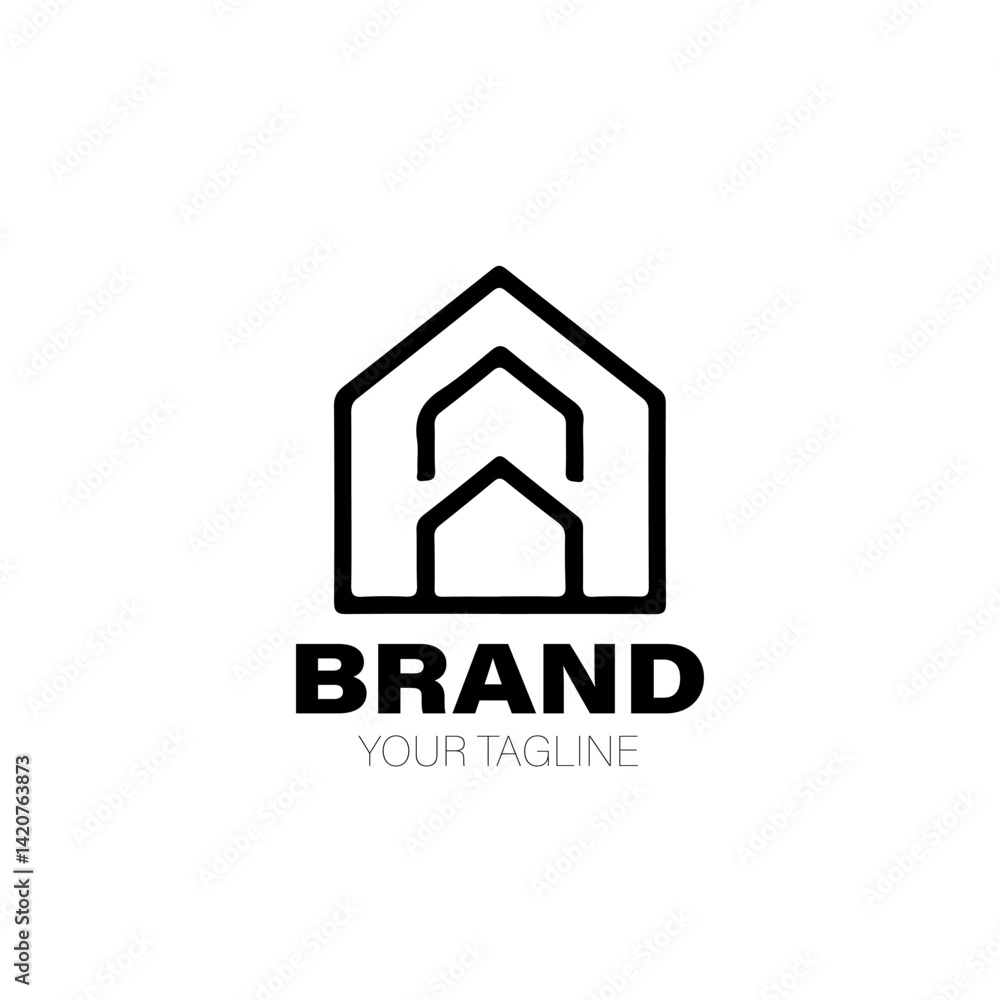 Fototapeta premium Home Improvement Logo. Home Improvement Logo Design. Home Improvement Brand. Home Improvement Logo Vector Design Isolated on White Background