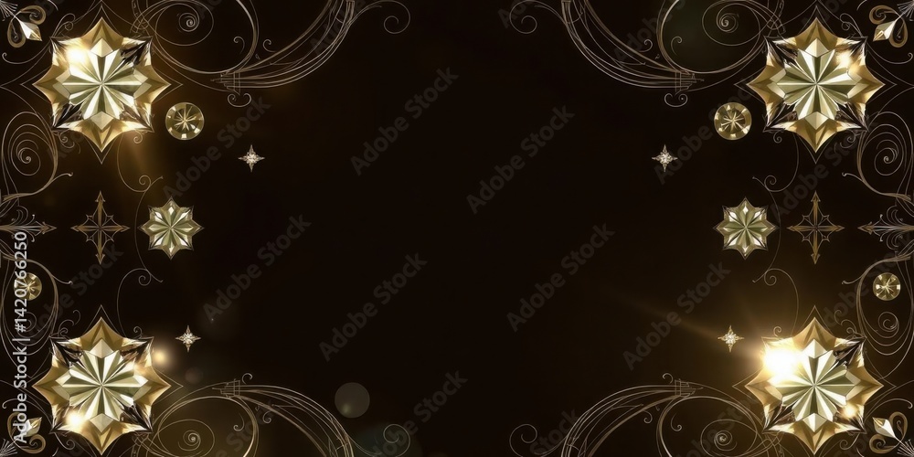 Fototapeta premium Luxury Gold Ornament Background Elegant Festive Design