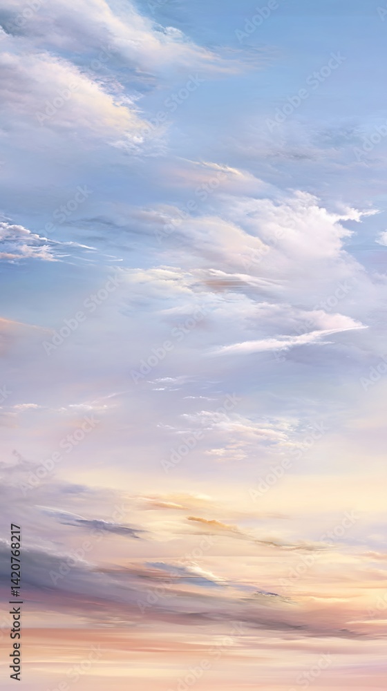 Obraz premium Soft pastel sunset cloudscape