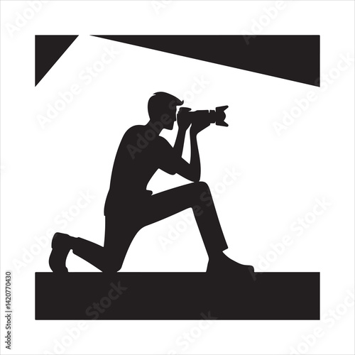 silhouette of photographer