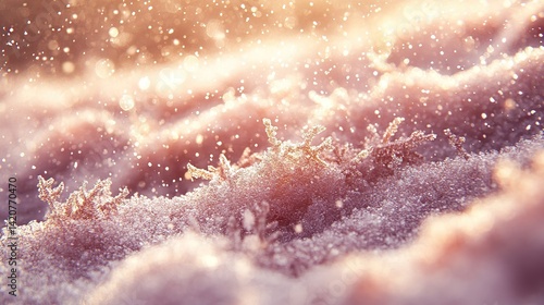 Delicate snowflakes descending in winter, capturing the essence of a serene holiday moment