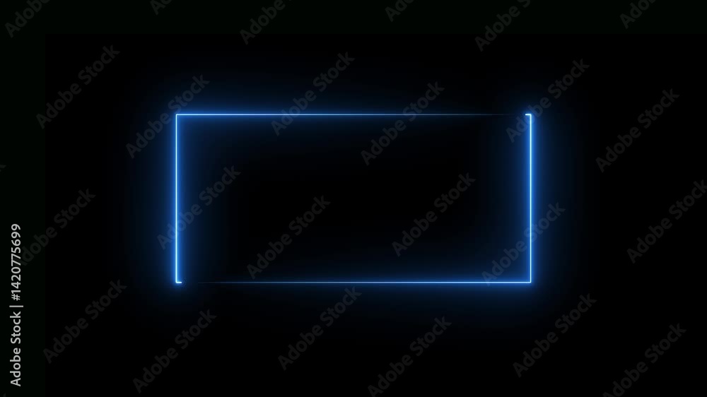 Animation of glowing neon rectangles abstract background. Bright neon effect rectangle frame Loop background. Animation of glowing neon rectangles abstract background. Bright neon effect rectangle frame Loop background.