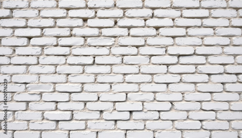 Naklejka premium White brick wall texture urban environment photography minimalist style close-up view aesthetic design
