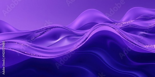 Obraz na płótnie Abstract Purple Waves Background Elegant Flowing Design Luxury Texture w salonie