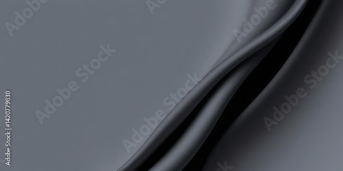 Elegant Dark Gray Fabric Drape Smooth Textile Background