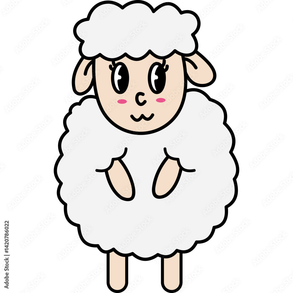 Standing Sheep Illustration Standing Sheep Illustration