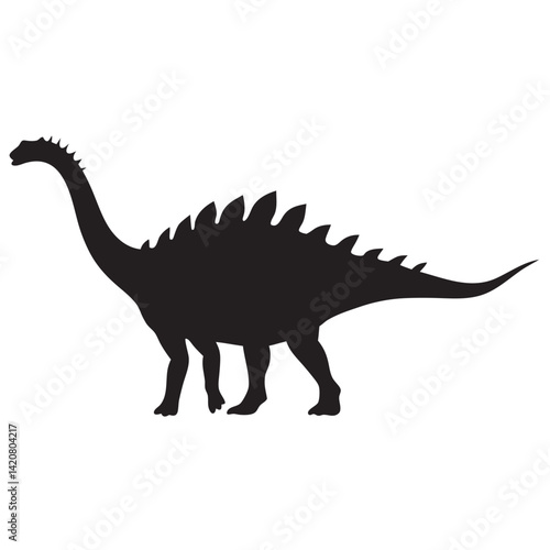 Majestic Dinosaur Silhouette Vector.
