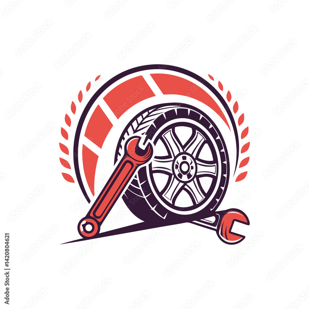 Obraz premium car repair logo vector 