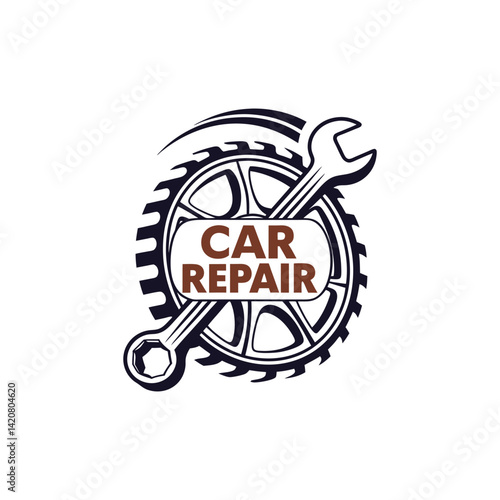 car repair logo vector 