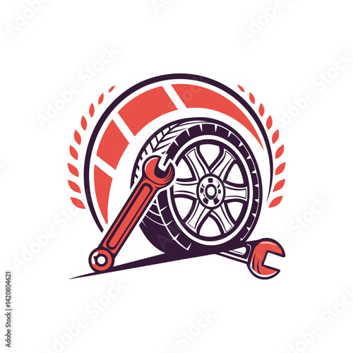 car repair logo vector 