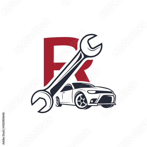 car repair logo vector 