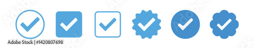 Verified badge profile set. Social media account verification icons . Instagram verified badge. Social media account verification icons. vector illustration eps 10.
