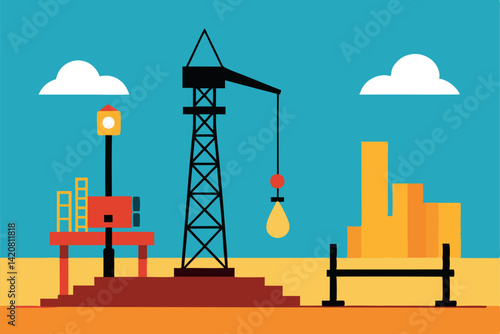 vector illustration of a modern city