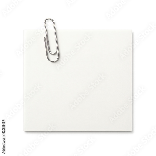 blank note paper with clip