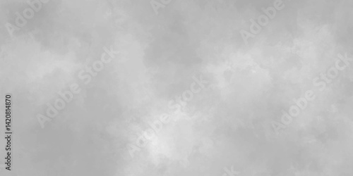 White and gray grunge wall and smoke, cloud texture. gray smoke and fog design texture overlays. hand painted vector on watercolor texture. white paper texture and gray wall background.