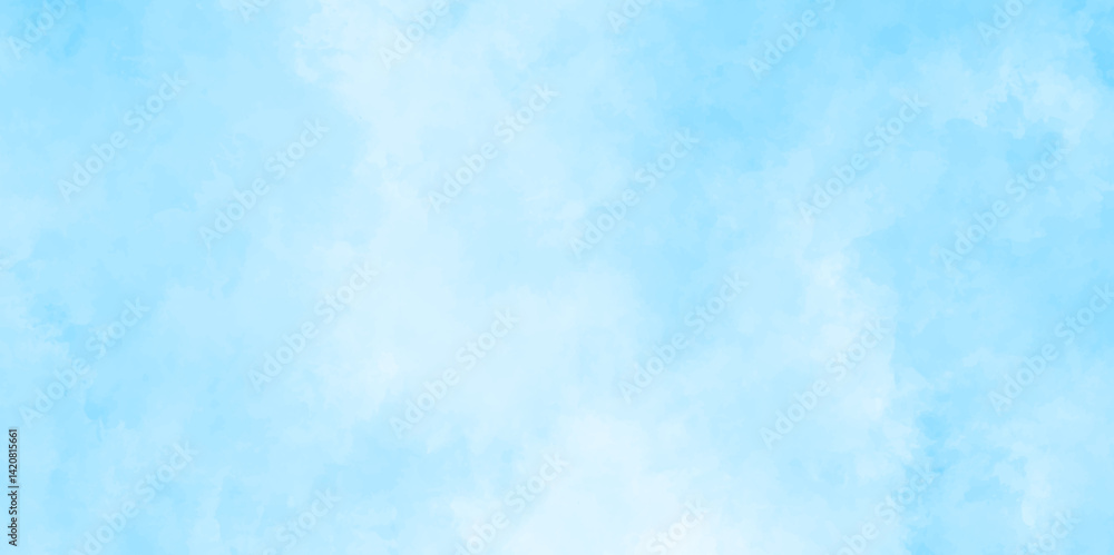 Abstract background with panorama of blue sky and white cloud nature design. horizon spring morning sky with clouds background. hand painted watercolor shades sky clouds. Abstract background with panorama of blue sky and white cloud nature design. horizon spring morning sky with clouds background. hand painted watercolor shades sky clouds.