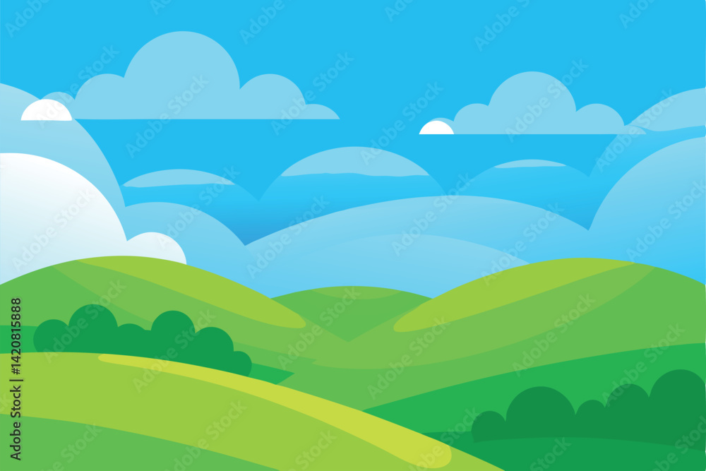 Fototapeta premium landscape with mountains and blue sky