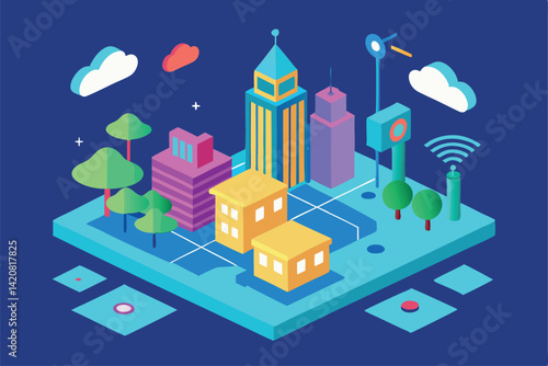 vector illustration of city