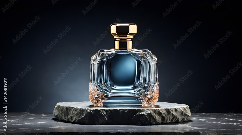 luxury glass or crystal perfume bottle.generative.ai luxury glass or crystal perfume bottle.generative.ai