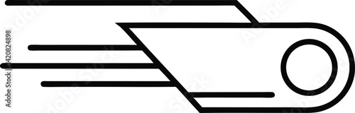fast payment line art vector icon.