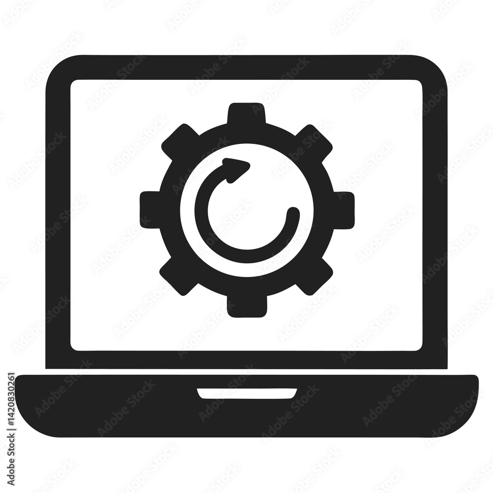 sitting option on laptop vector icon sitting option on laptop vector icon