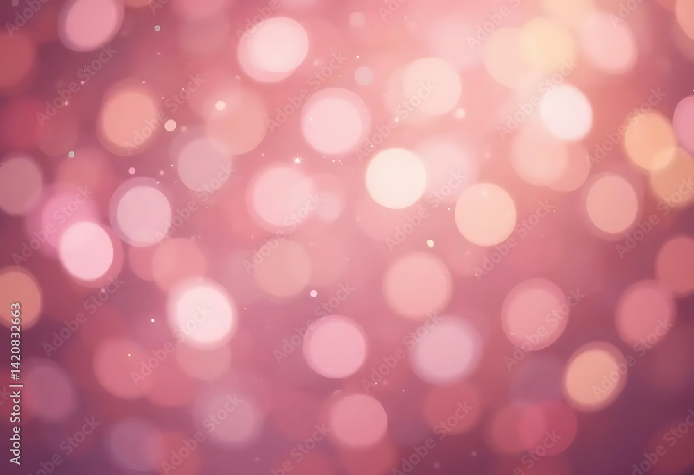 Fototapeta premium Pink Bokeh Lights: A Dreamy, Romantic Abstract Background