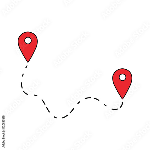 GPS points and path between them