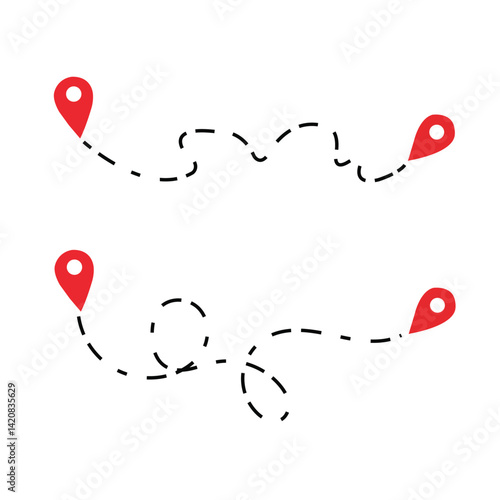 GPS points and path between them