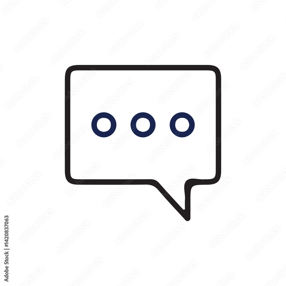 Fototapeta premium Chat icon vector isolated on background. Trendy message symbol. Online communication. Conversation, SMS, Notification, Group Chat. Chatting icon. vector illustration eps 10.