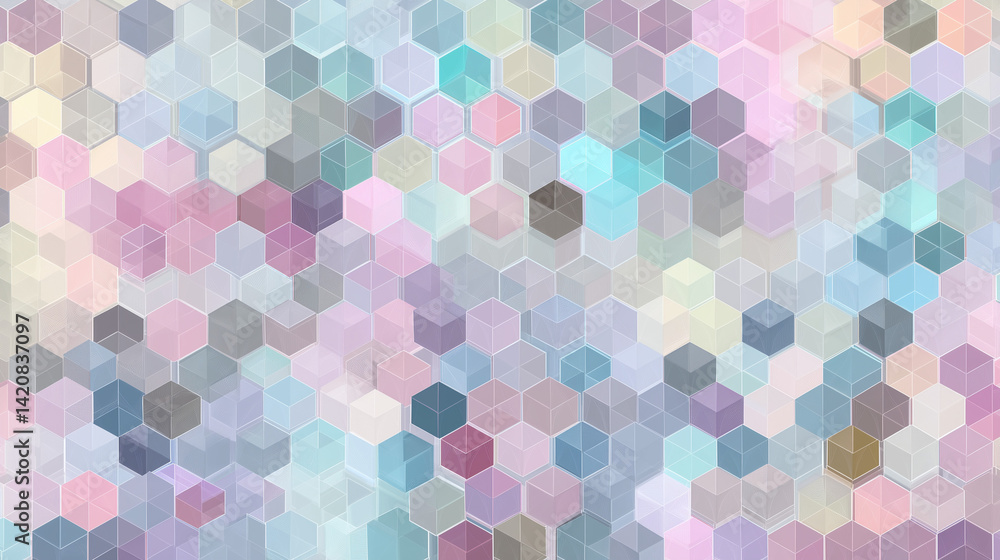 Pastel Geometric Hexagonal Pattern Background Pastel Geometric Hexagonal Pattern Background