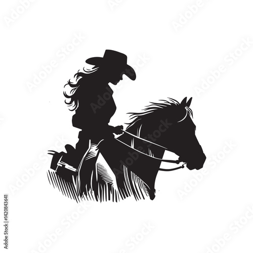 Cowgirl Vector art.