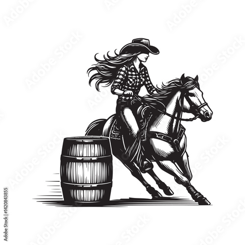 Cowgirl Vector art.