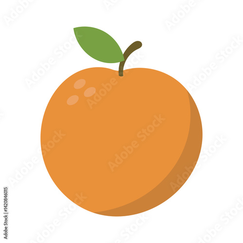 Orange fruit illustration, vibrant essence  suitable for food packaging, logo design, and social media posts celebrating freshness
