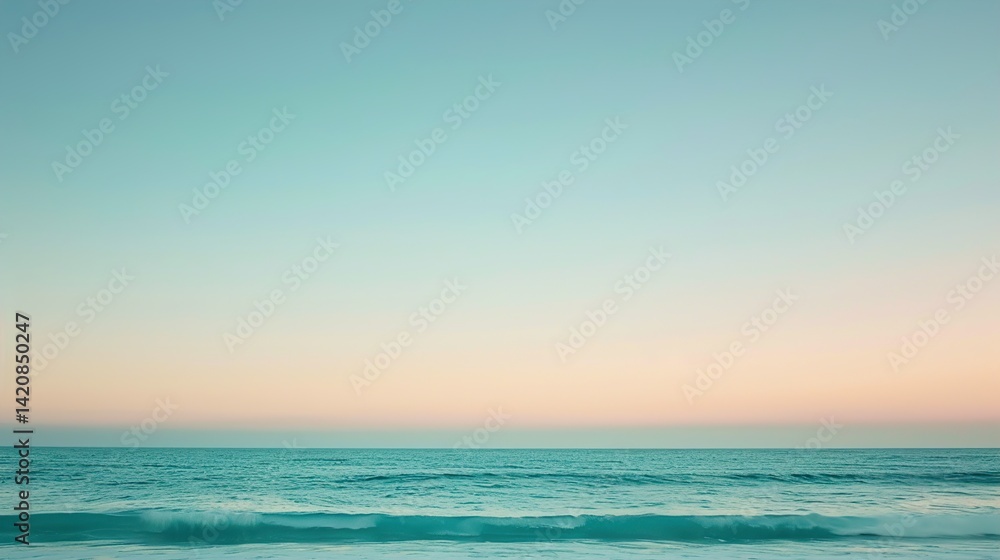 Fototapeta premium sunset over the sea HD 8K mockup wallpaper Photographic Image