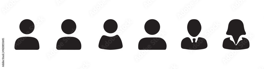 User icon vector set. Profile and people silhouette collection. User icon for web site, User icon vector illustration Eps 10 User icon vector set. Profile and people silhouette collection. User icon for web site, User icon vector illustration Eps 10