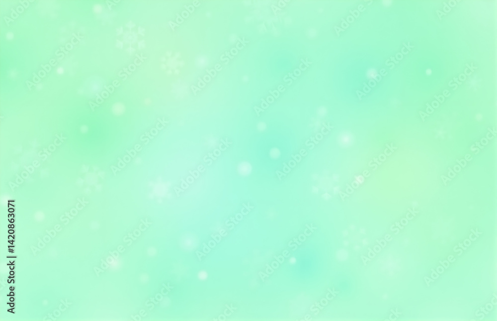Soft Green Background with Snowflake - like Dots Soft Green Background with Snowflake - like Dots