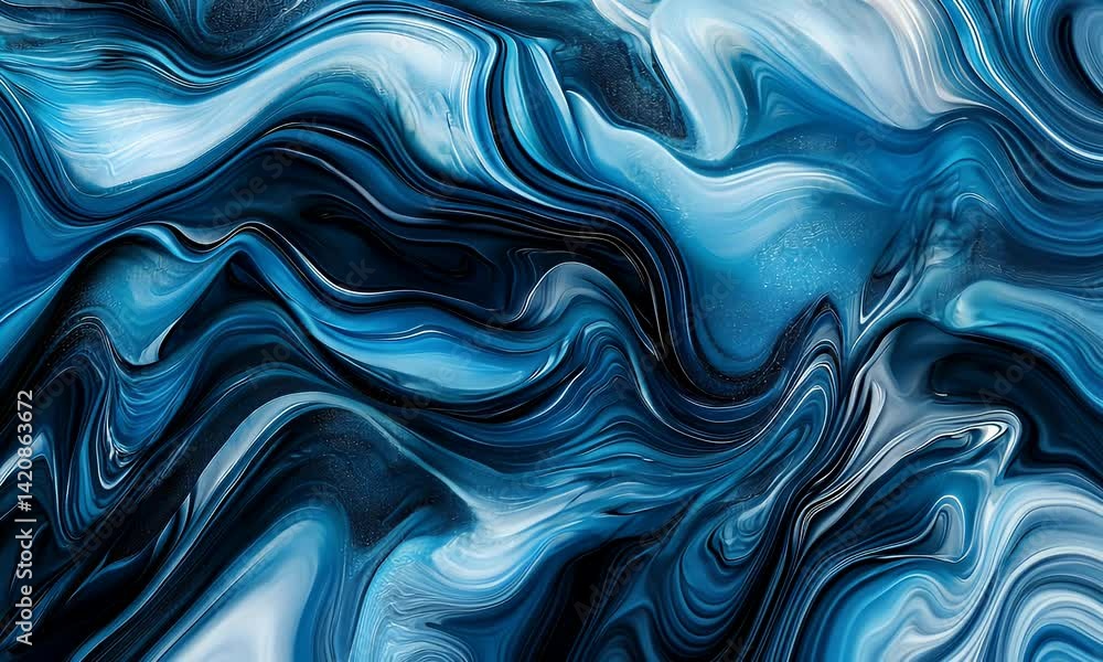 Abstract Blue and Black Swirls Background: an abstract blue background with swirling patterns of dark navy blues Abstract Blue and Black Swirls Background: an abstract blue background with swirling patterns of dark navy blues