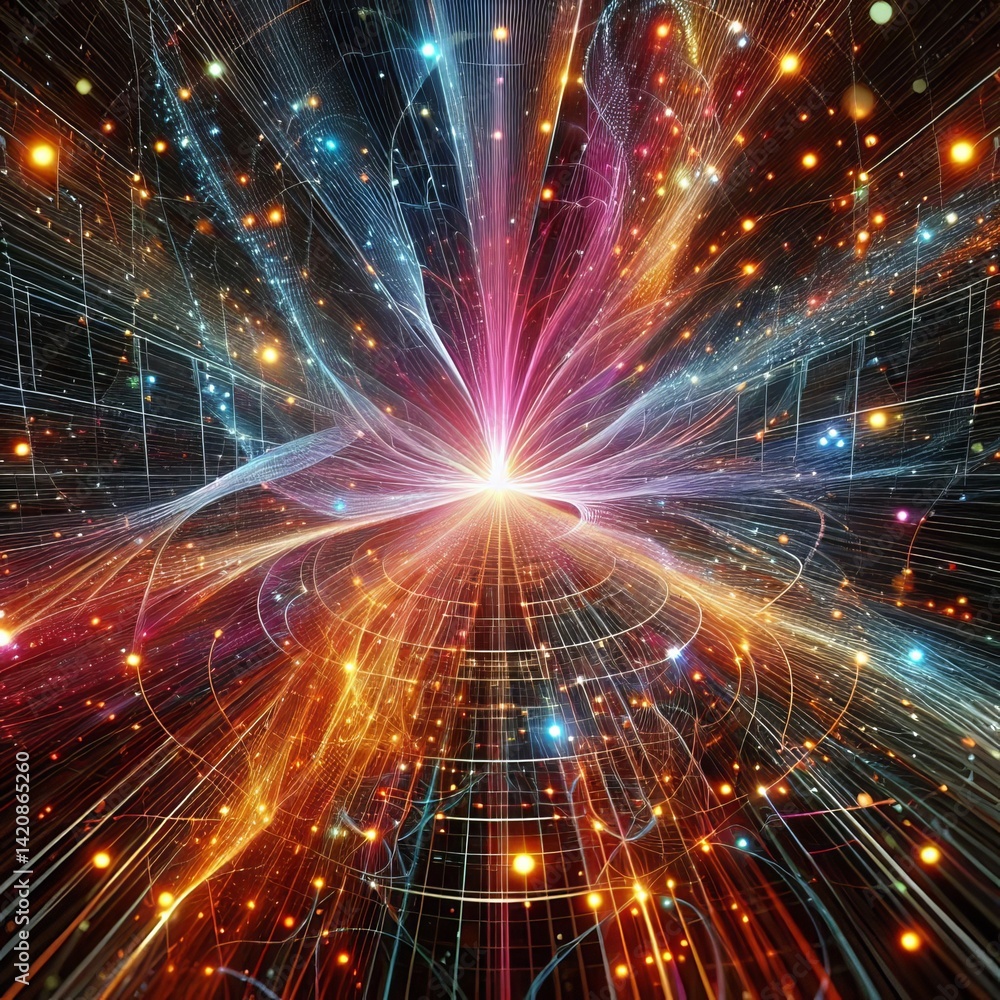 Fototapeta premium Explosive Fractals of digital elegance